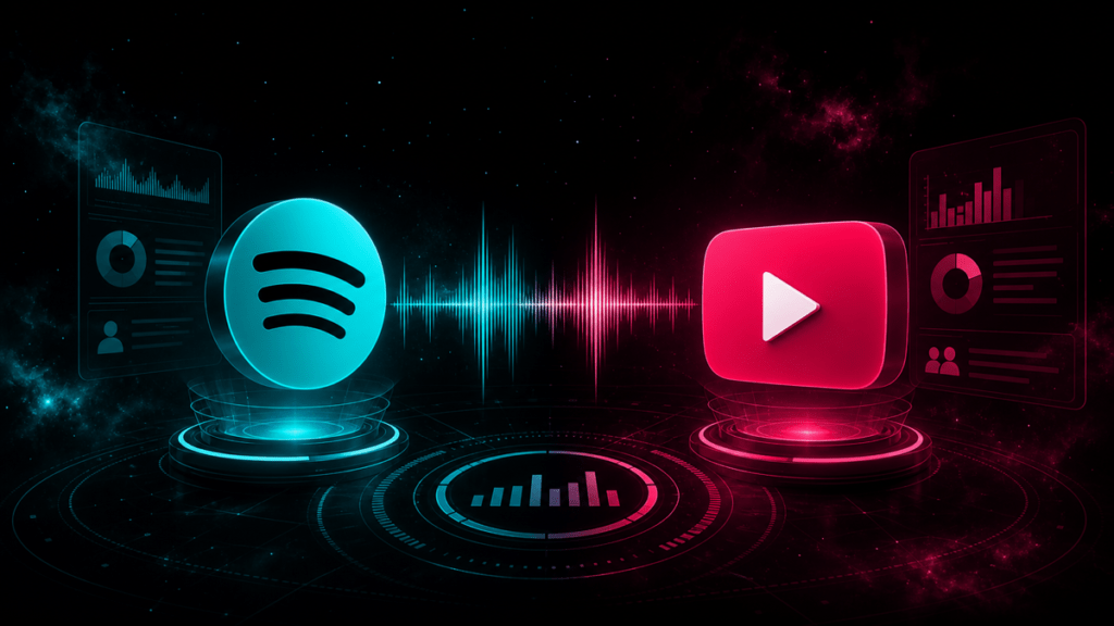 תמונת כריכה: Spotify Ads או YouTube Ads לקמפיין אודיו ב-2026? השוואה מלאה למפרסמים | CK Digital 360